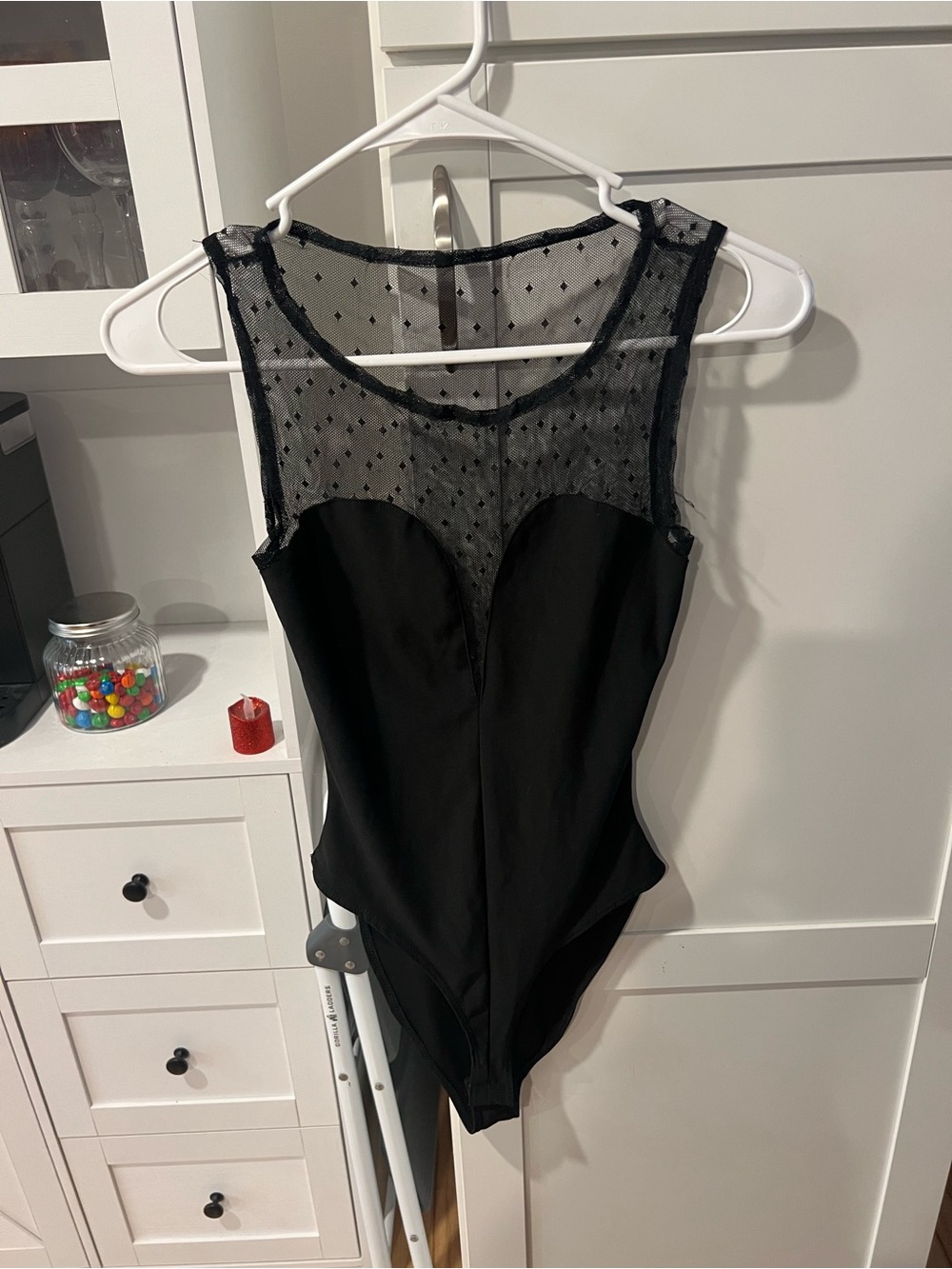 Sheer Mesh Black Bodysuit